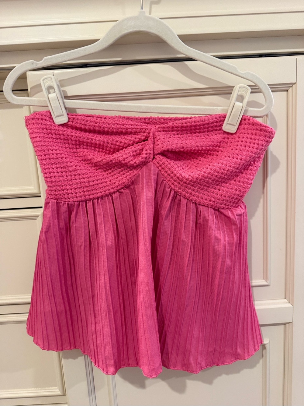 Strapless Pink Top